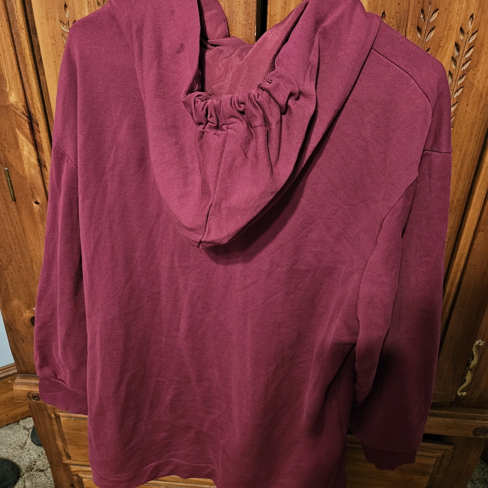 Zara Maroon Cowl Neck Sweater with Jewel Accents - Picture 3 of 4